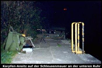 Ansitz auf der Schleusenmauer